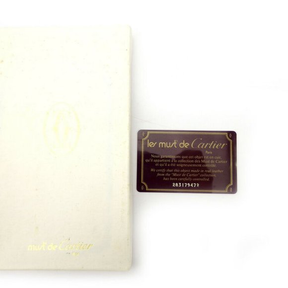 Authentic Cartier Chief Bill Compartment Must Line Bordeaux Leather used - Picture 6 of 7